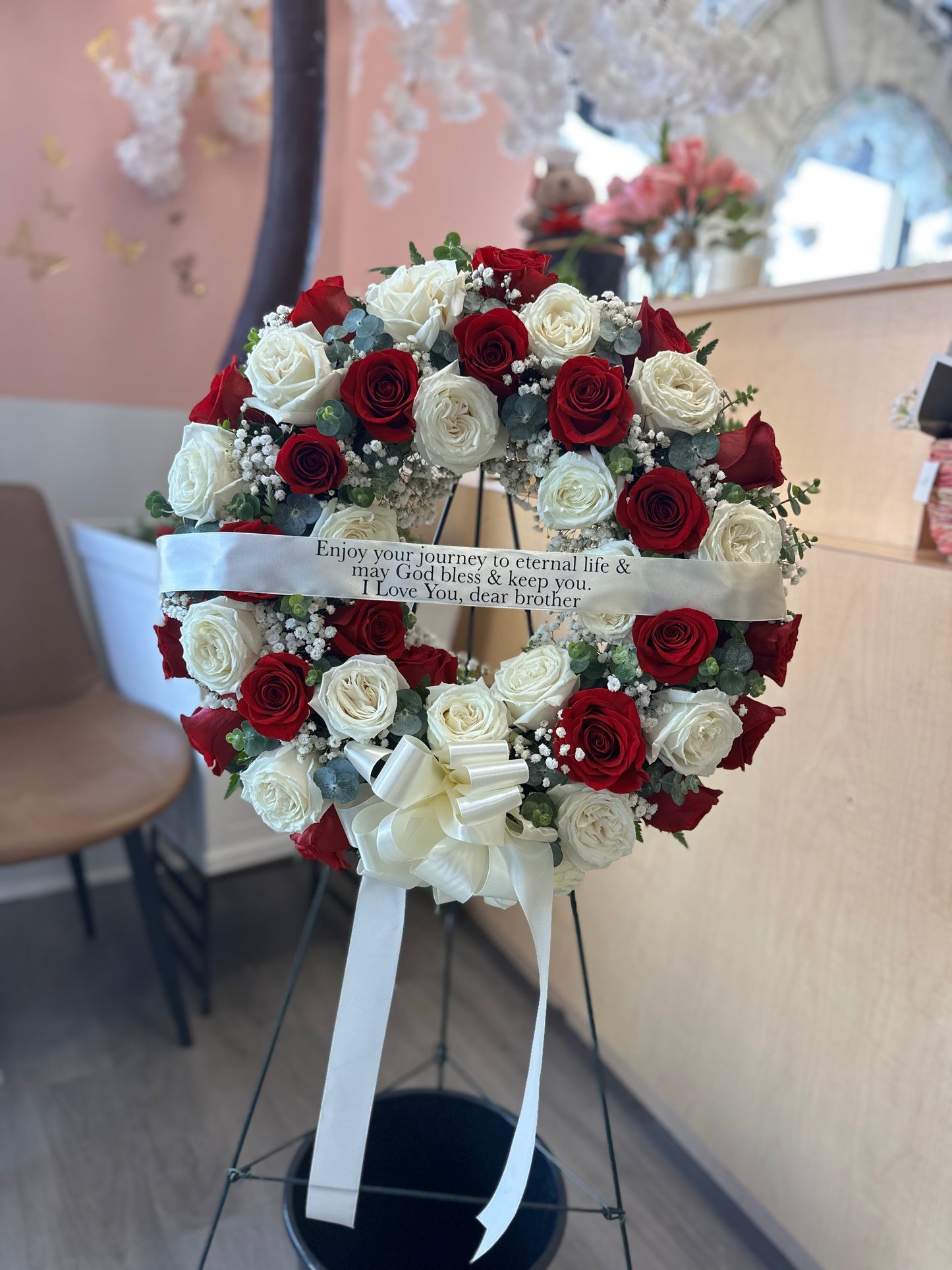 Roses Sympathy Wreath