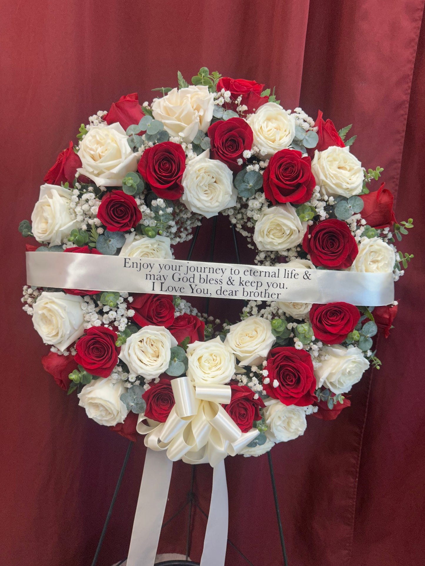 Roses Sympathy Wreath